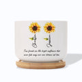 True Friends Are Like Bright Sunflowers Personalized Ceramic Plant Pot