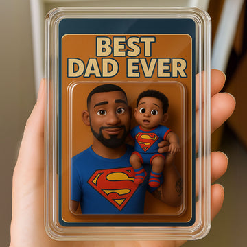 Unique "Best Dad Ever" Personalized Photo Plaque for Dad