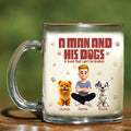 Unique Dog Lover Glass Mug: 