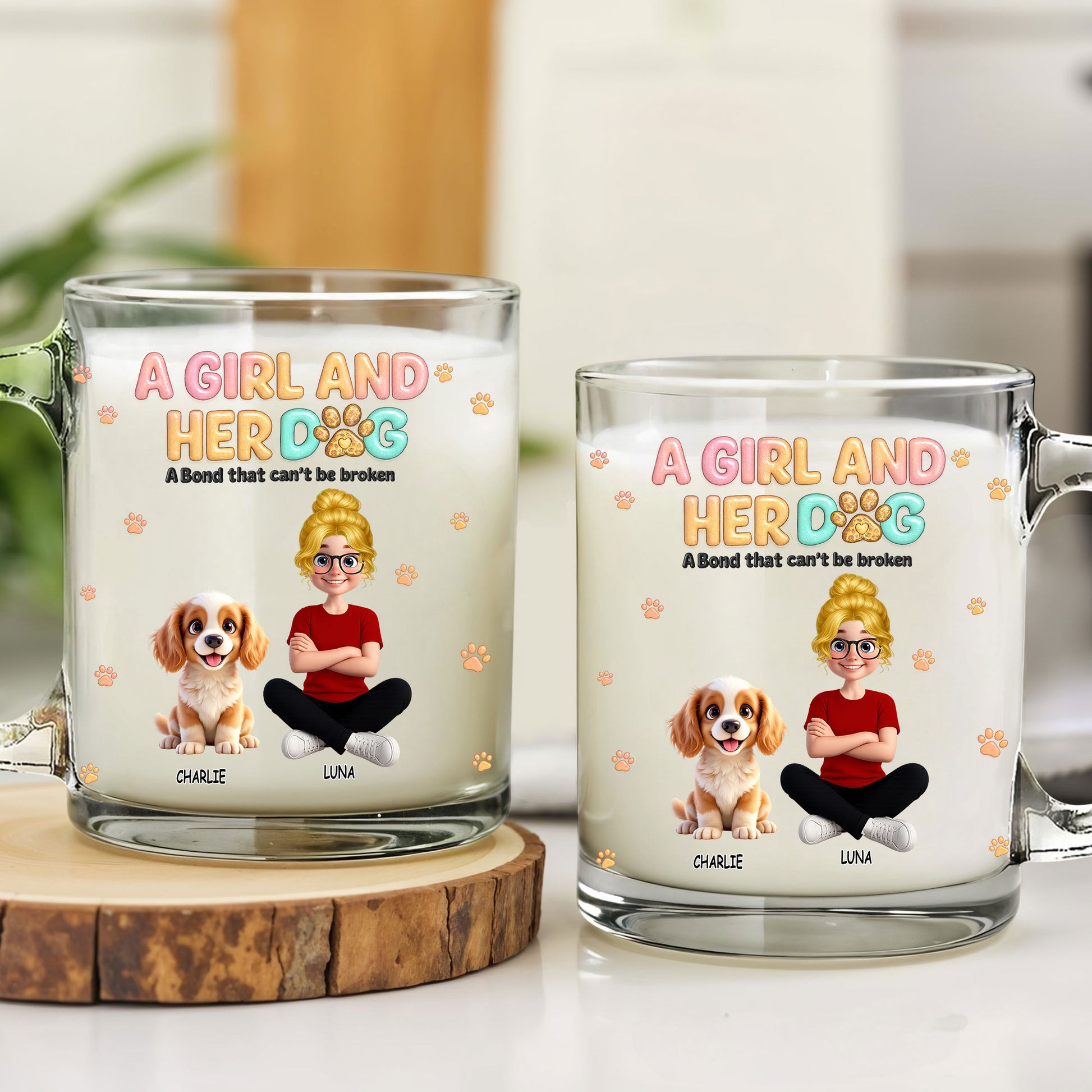Unique Dog Owner Gift - Personalized Mug with Girl and Her Dog
