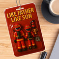 Unique Like Father Like Son Firefighter Gift – Car Hanging Ornament for Brave Dads This Father’s Day
