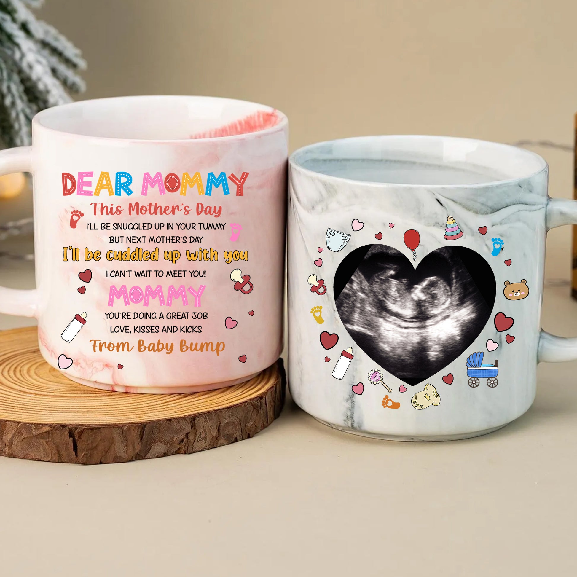 Unique Mother's Day Gift: Custom Ultrasound Photo Mug for Mom
