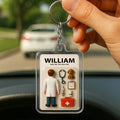 Veterinarian Father's Day 3D Keychain - Personalized Vet Gift 