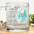 Welcome Home Daddy Glass Mug – Personalized Gift from Baby for First Father’s Day – Unique Dad Life Keepsake He’ll Always Cherish