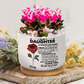 Wherever Life Leads You: Birth Month Flower Ceramic Plant Pot for My Daughter