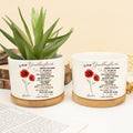 Wherever Your Journey Takes You: Birth Month Flower Ceramic Plant Pot for Strength and Love
