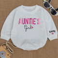 Baby Bodysuit Romper Long Sleeve Customize Name Auntie's Girl Personalized Custom Babysuit - Gift For Niece And Auntie - LuthCreative