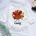 Thanksgiving Turkey Personalized Baby Romper - Short/Long Sleeve (0-2Y) - LuthCreative