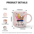 You Are Braver Than You Believe Daughter and Mother 13.5oz Personalized Marble Mug