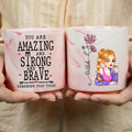 You Are Braver Than You Believe, Stronger Than You Seem 13.5oz Personalized Marble Mug