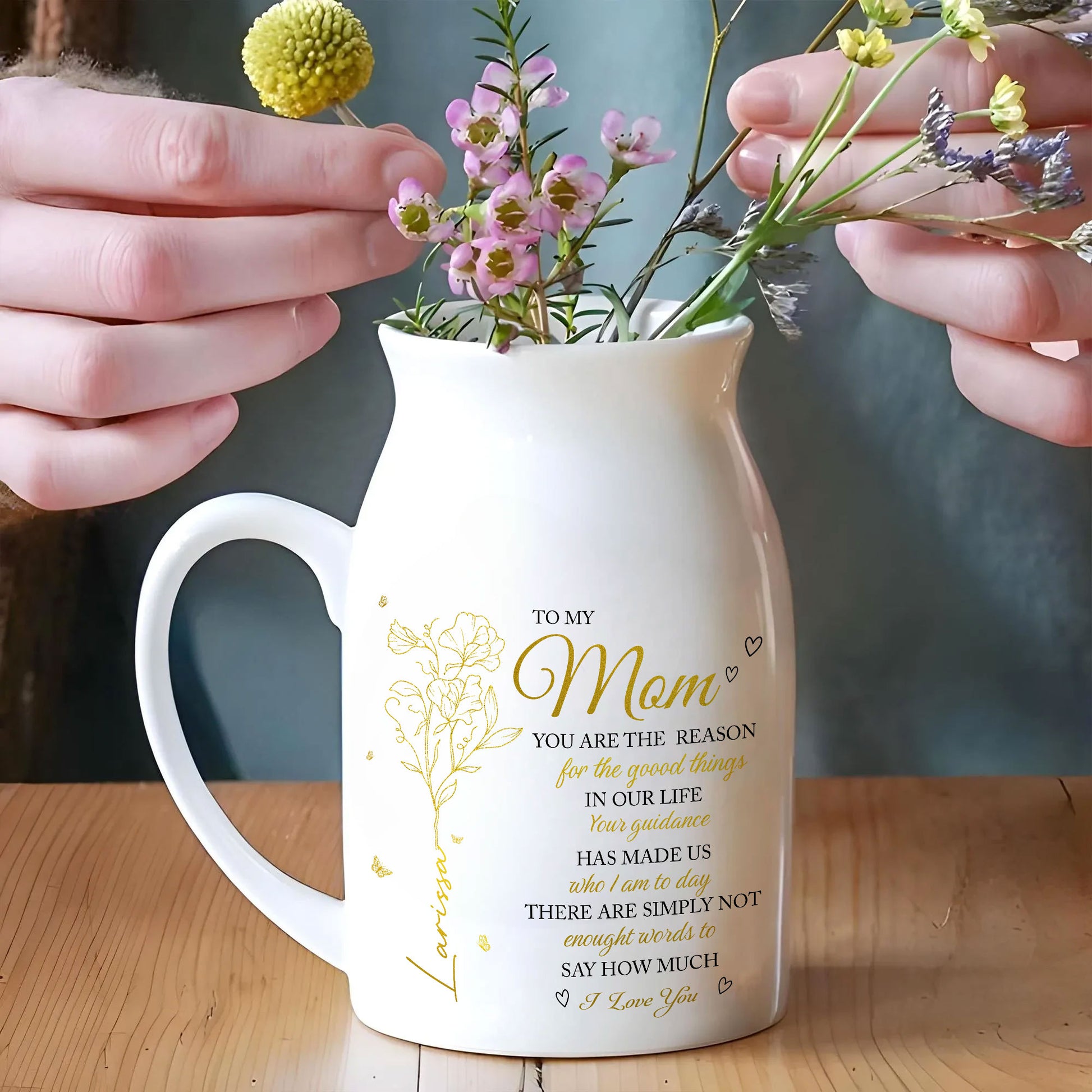 You Are The Reason For The Good Things In Our Life Ceramic Flower Vase