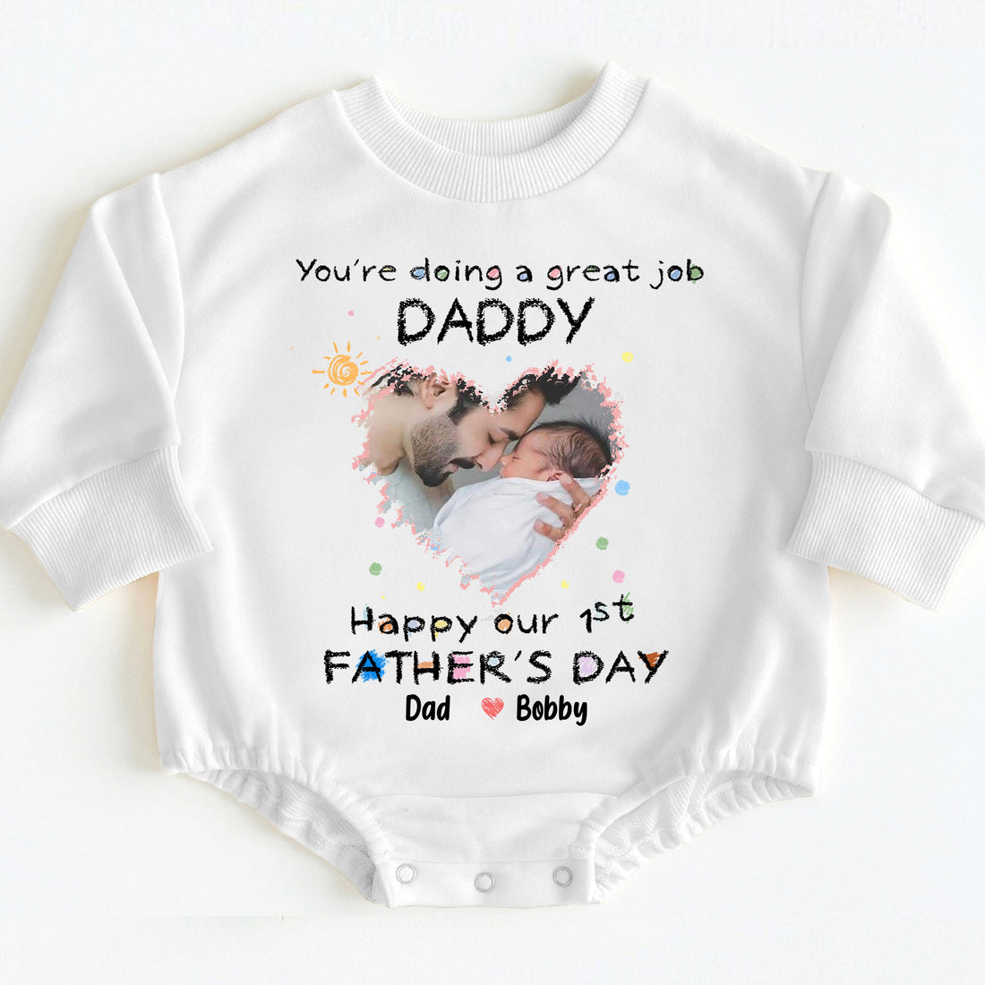 You are doing Great Job Daddy Custom Photo First Father's Day Gift for New Dad