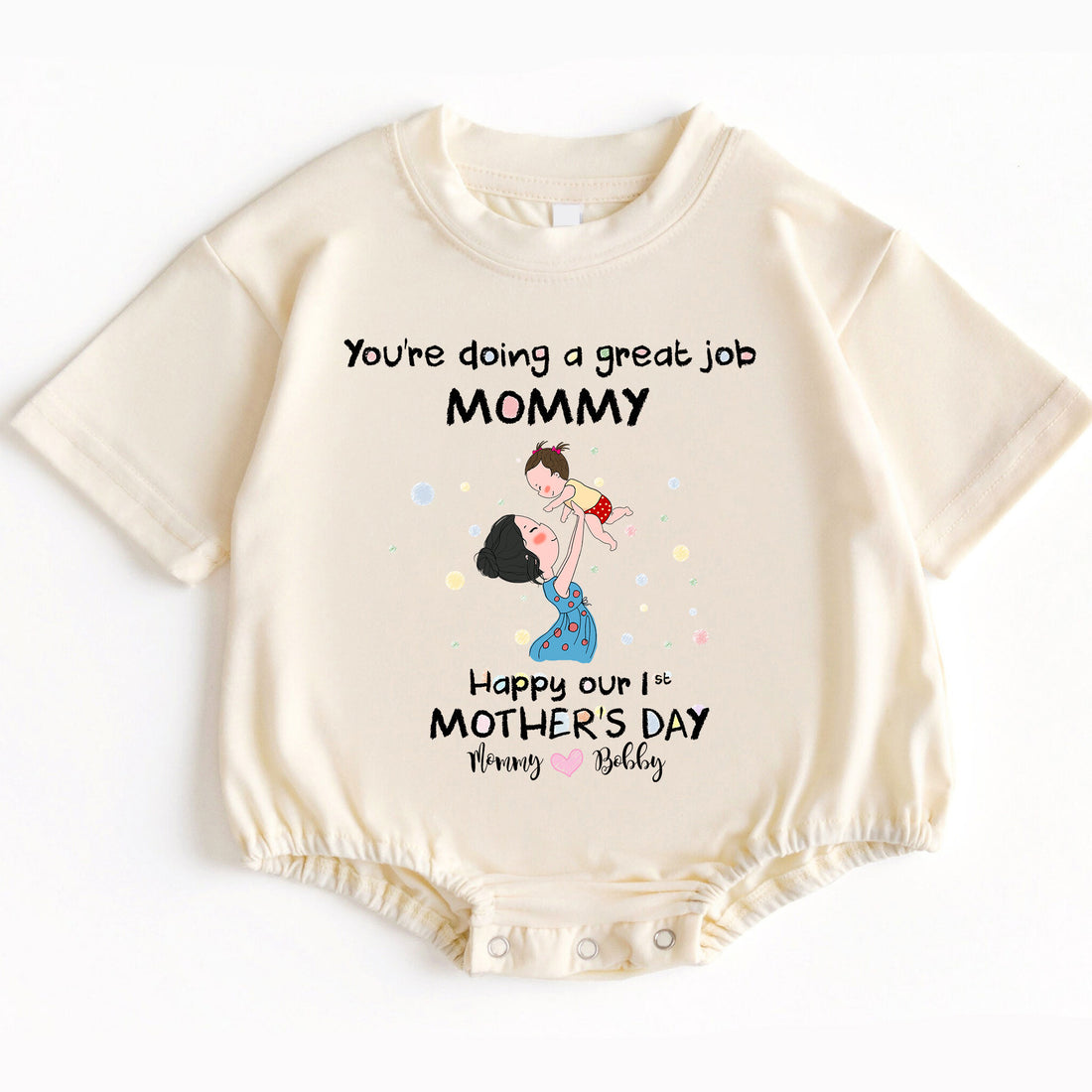 This adorable romper is the ultimate choice for new moms celebrating their *first* Mother's Day! Imagine the smiles, the photos, and the overwhelming feeling of love. This outfit is perfect for family gatherings, capturing precious photos, or simply making this special day extra memorable. It makes for an exceptional First Mother's Day gift that will be treasured for years to come.