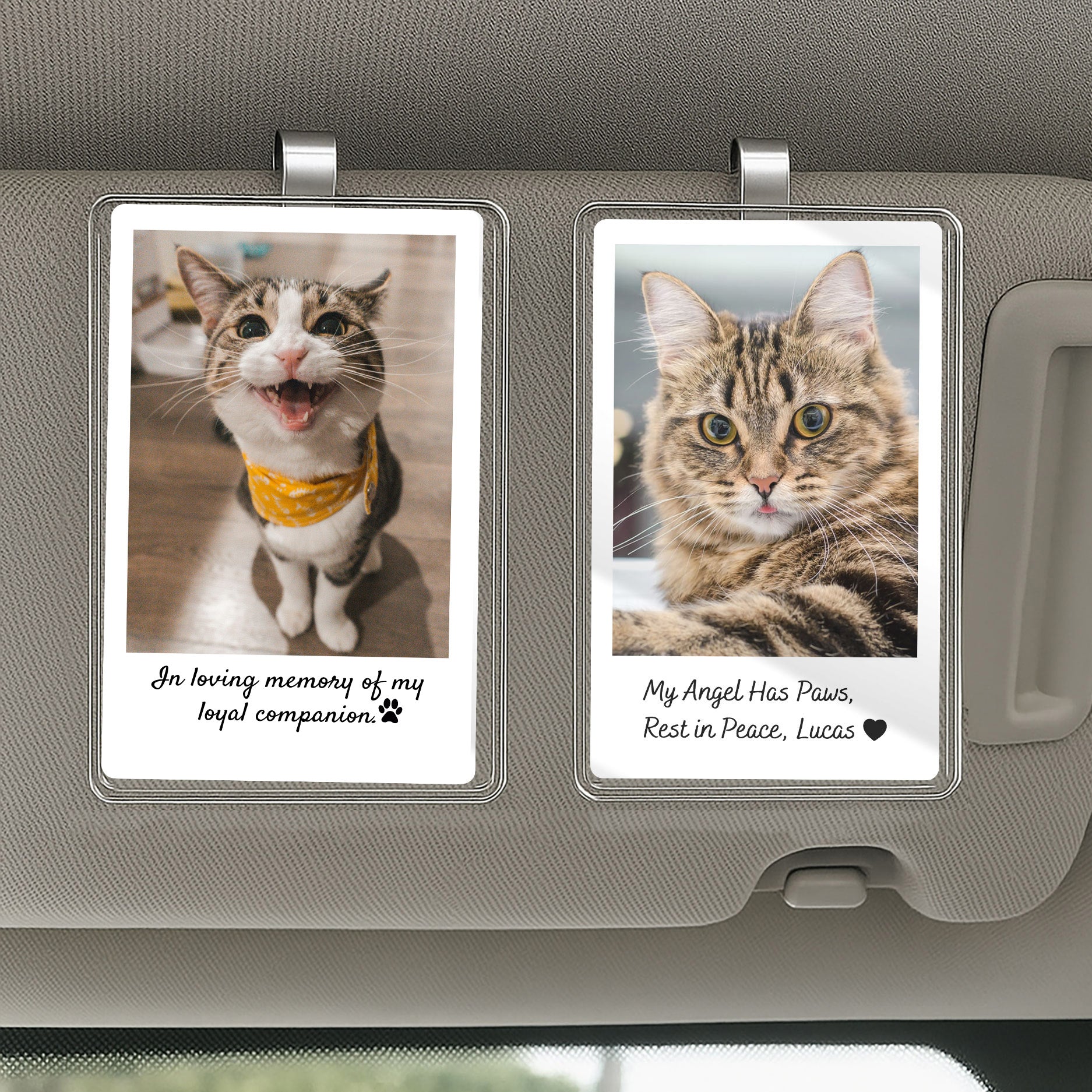 Your Angel Has Paws – Custom Pet Memorial Car Visor Gift – Ideal for Grieving Pet Owners and Animal Lovers