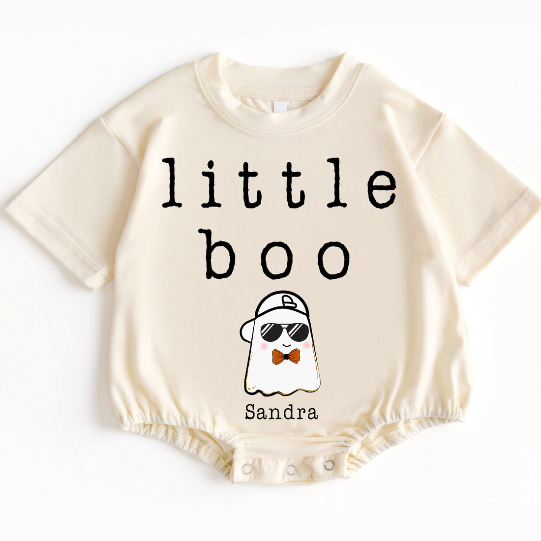 Romper Baby Long Sleeve Customize Little Boo - Personalized Custom Babysuit - Gift For Baby - LuthCreative