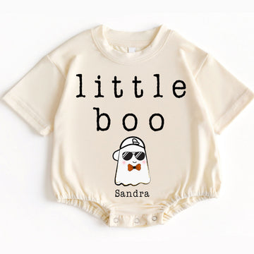 Romper Baby Long Sleeve Customize Little Boo - Personalized Custom Babysuit - Gift For Baby - LuthCreative