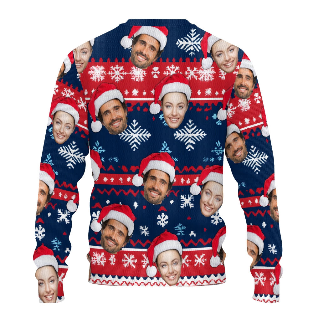 Personalized Gift Custom Ugly Christmas Sweater, Custom Face Crewneck Sweatshirt, Personalized Family Photo Sweater, Custom Gift for Men Women, Family Party Gifts Wool Sweater - LuthCreative