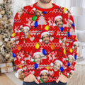 Personalized Gift Custom Ugly Christmas Sweater, Custom Face Crewneck Sweatshirt, Personalized Family Photo Sweater, Custom Gift for Men Women, Family Party Gifts Wool Sweater - LuthCreative