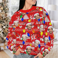 Personalized Gift Custom Ugly Christmas Sweater, Custom Face Crewneck Sweatshirt, Personalized Family Photo Sweater, Custom Gift for Men Women, Family Party Gifts Wool Sweater - LuthCreative