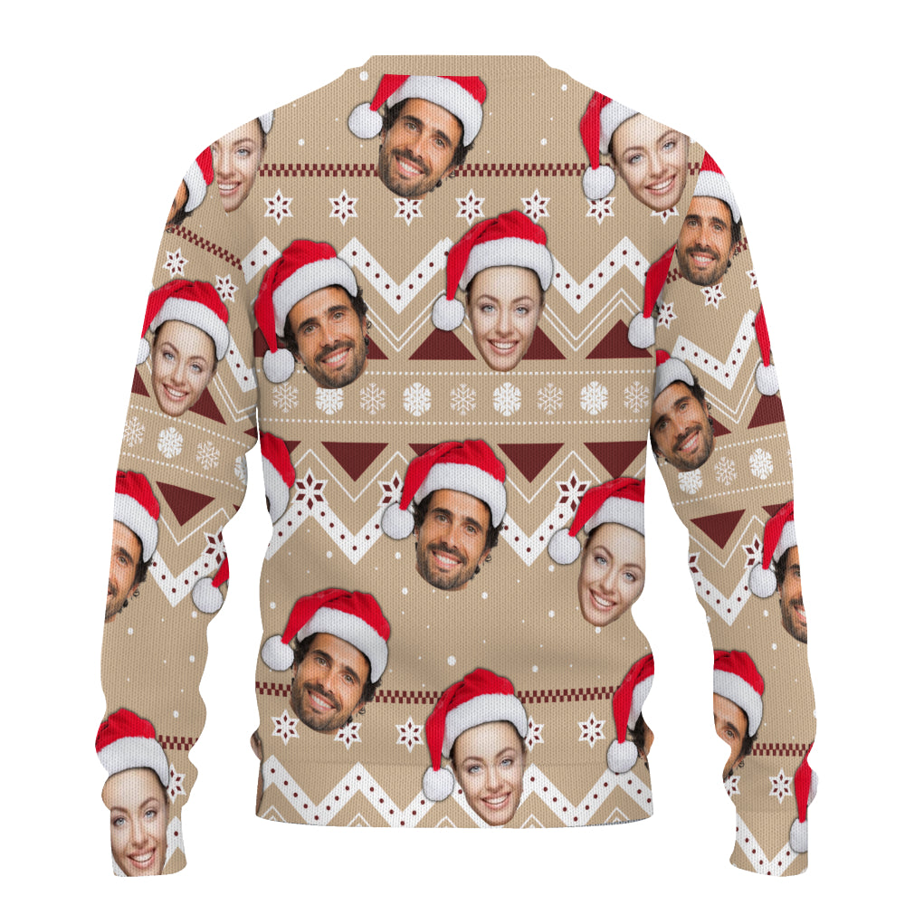Personalized Gift Custom Ugly Christmas Sweater, Custom Face Crewneck Sweatshirt, Personalized Family Photo Sweater, Custom Gift for Men Women, Family Party Gifts Wool Sweater - LuthCreative