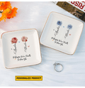 Personalized Sisters Are Different Flowers From The Same Garden Flower Sister Gift Jewelry Dish, Sister Flowers Jewelry Holder - LuthCreative