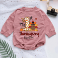 Personalized Baby's 1st Thanksgiving Romper - Custom Name & Short/Long Sleeve (0-2Y) - LuthCreative