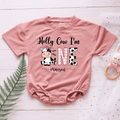 Holly Cow I'm One Custom Name Personalized Baby Romper - Short/Long Sleeve (0-2Y) - LuthCreative