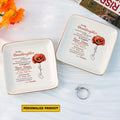 Personalized Ring Dish To my Granddaughter Customized Ceramic Jewelry Tray, Gift For Granddaughter, Wedding Gift - LuthCreative