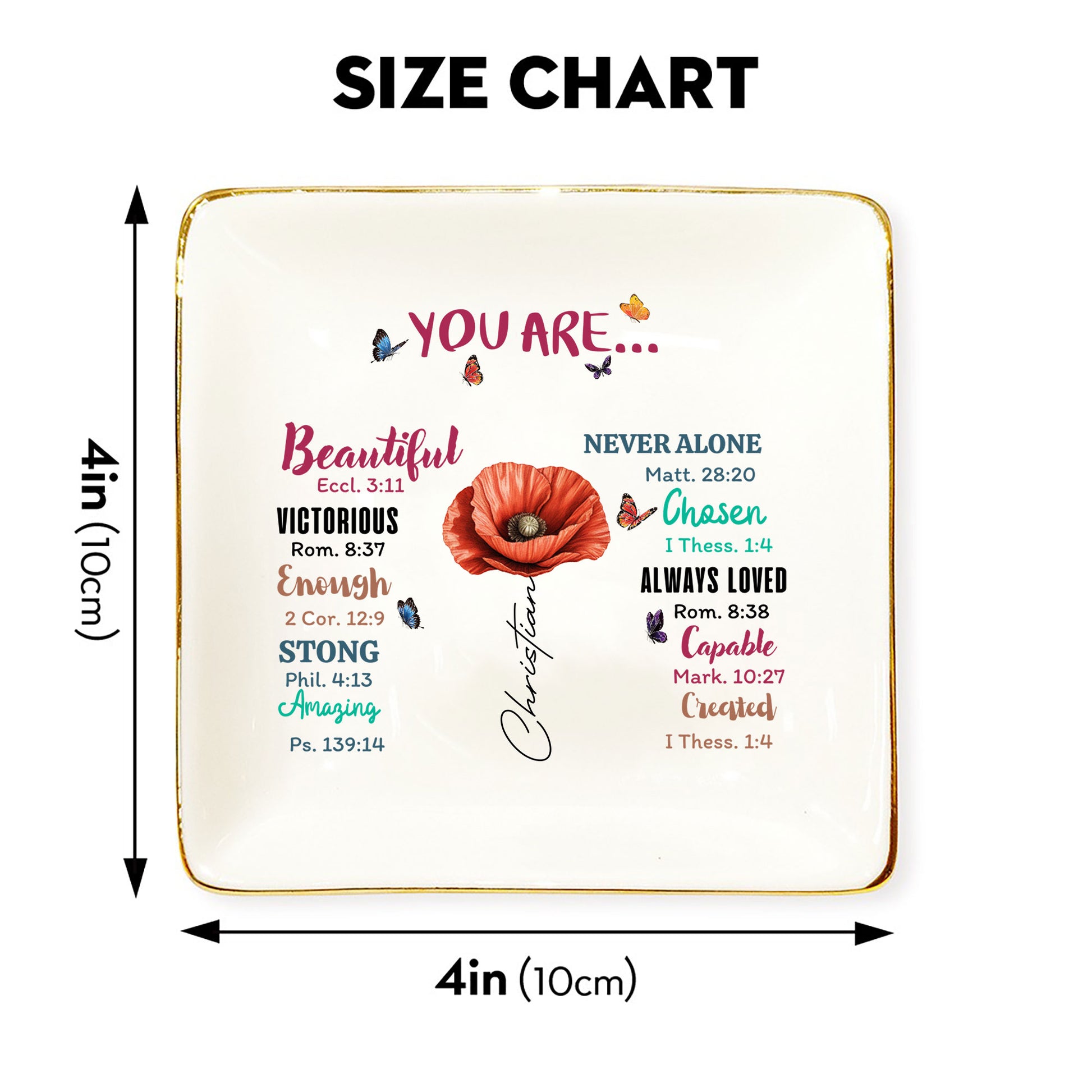 Personalized Ring Dish You Are Beautiful Jewelry Dish - LuthCreative