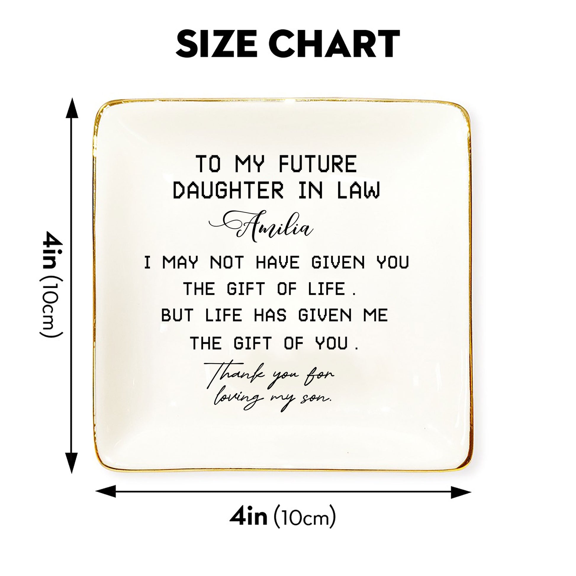 To My Future Daughter In Law Gift From Mother In Law-Personalized Jewelry Storage-Wedding Gift For Bride-Thank You For Loving My Son-Bridal Shower - LuthCreative