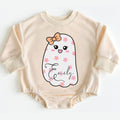 Baby Romper Long Sleeve Customize Little Boo Personalized Custom Babysuit - Gift For Baby - LuthCreative